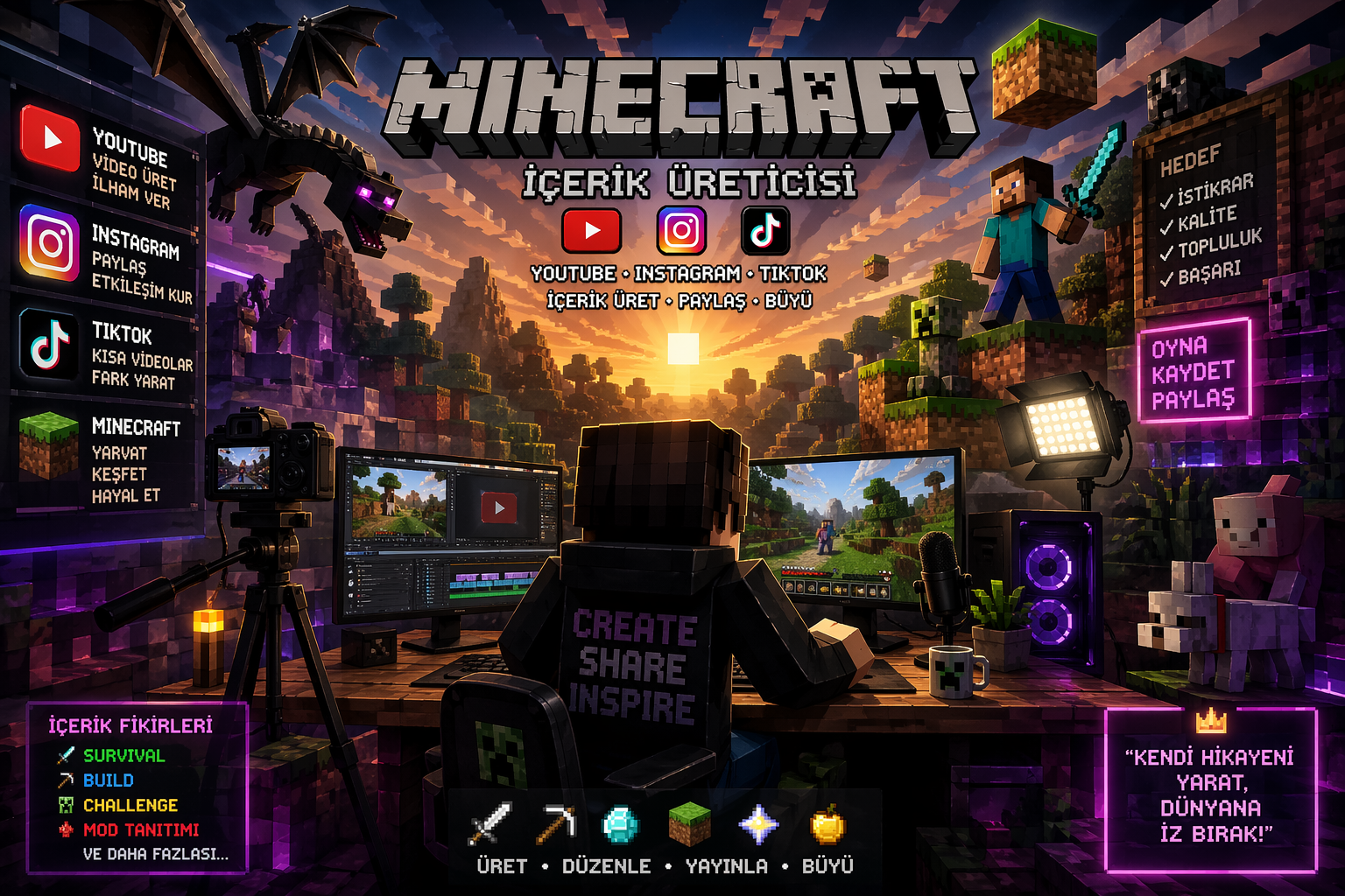 Minecraft Medya Yetkilisi Olma Şansı